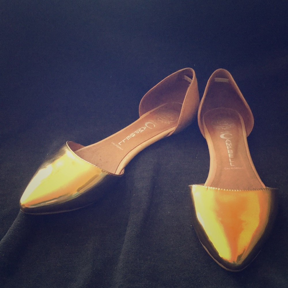Patent Leather Gold Toe Jeffrey Campbell Flats
